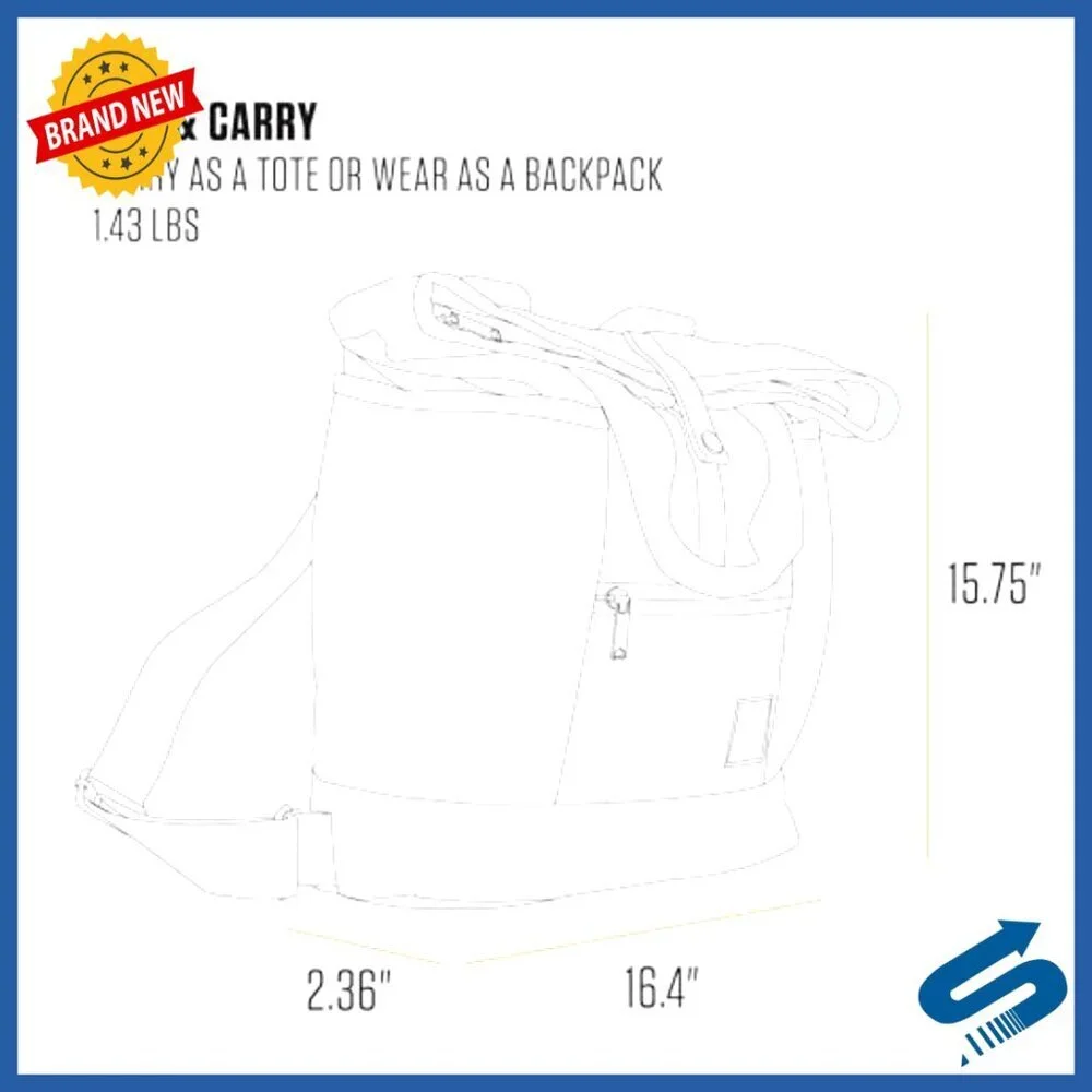 Convertible Backpack Tote with Laptop Sleeve, Durable 600D Polyester